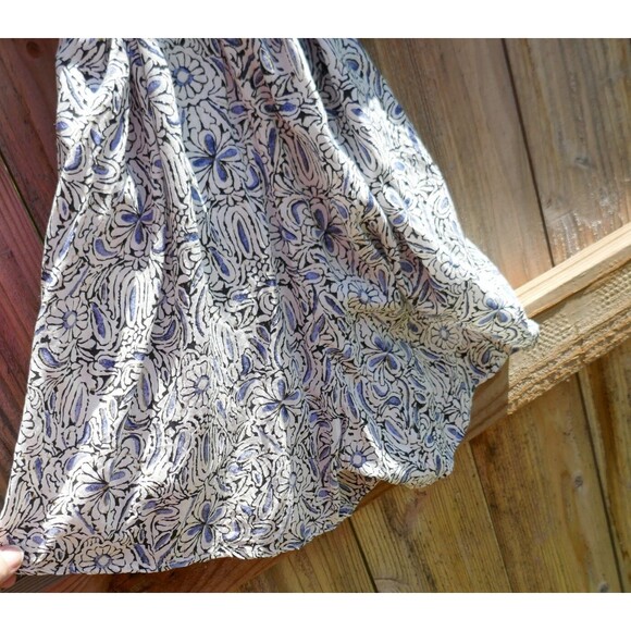 Anthropologie Breezy Lounge Romper Shorts Blue Floral Short Sleeve Small Modal - Picture 8 of 9